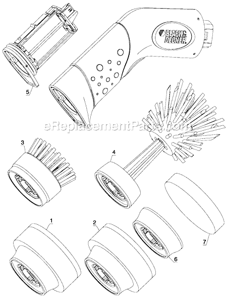 Page A Diagram and Parts List for PKS175 Type 1 Black and Decker Power Scrubber